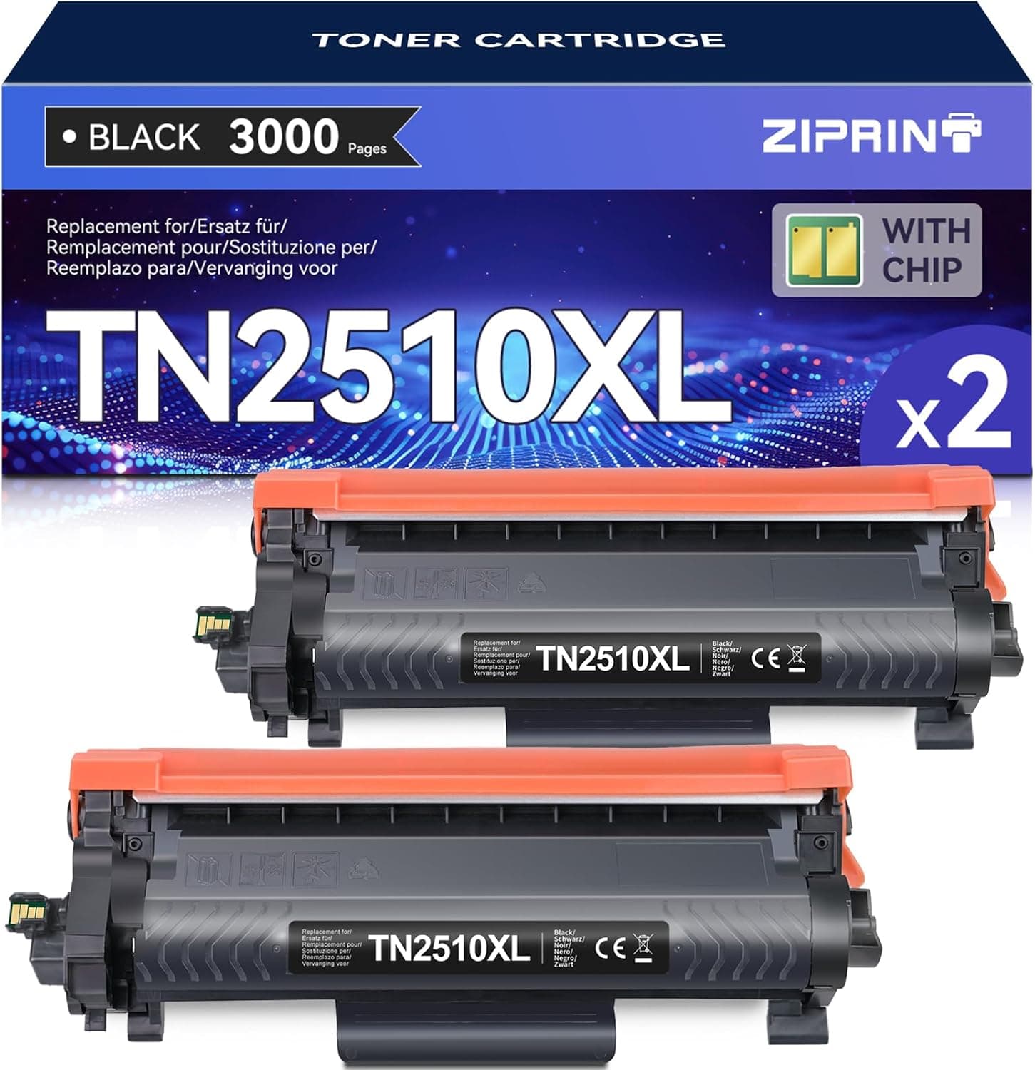 ZIPRINT TN2510 TN2510XL TN-2510 XL compatível para Brother HL-L2400DWE Toner HL-L2445DW DCP-L2627DWE DCP-L2620DW DCP-L2660DW MFC-L2800DW MFC-L2860DW MWMFC-L2W MWMWMFC-L2860DW MWMWMFC-L2860DW