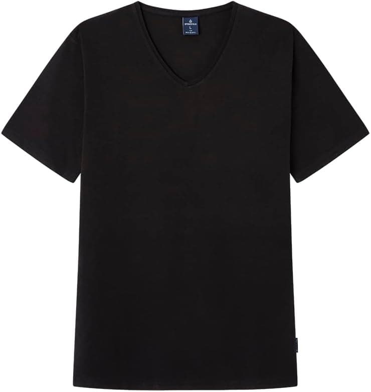 Springfield V-Neck Basic | T-shirt básica de algodão stretch para homem