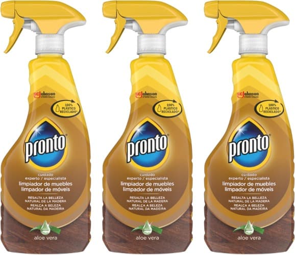 Pronto Aloe Vera | Limpeza multiusos 5 em 1 para móveis e madeira, 500 ml x 3