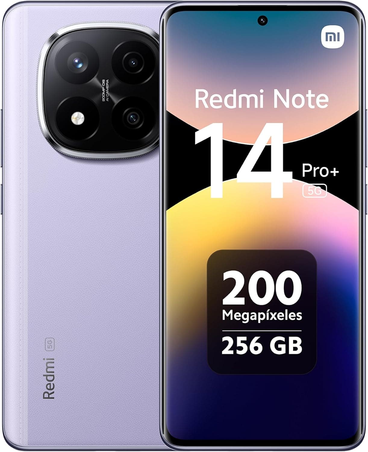 Xiaomi Redmi Note 14 Pro+ 5G, Smartphone de 8+256 GB, ecrã de 6,67" AMOLED FHD+ 120Hz, Snapdragon 7s Gen 3, câmara de 200 MP, HyperCharge 120W, 5110 mAh, carregador não incluído