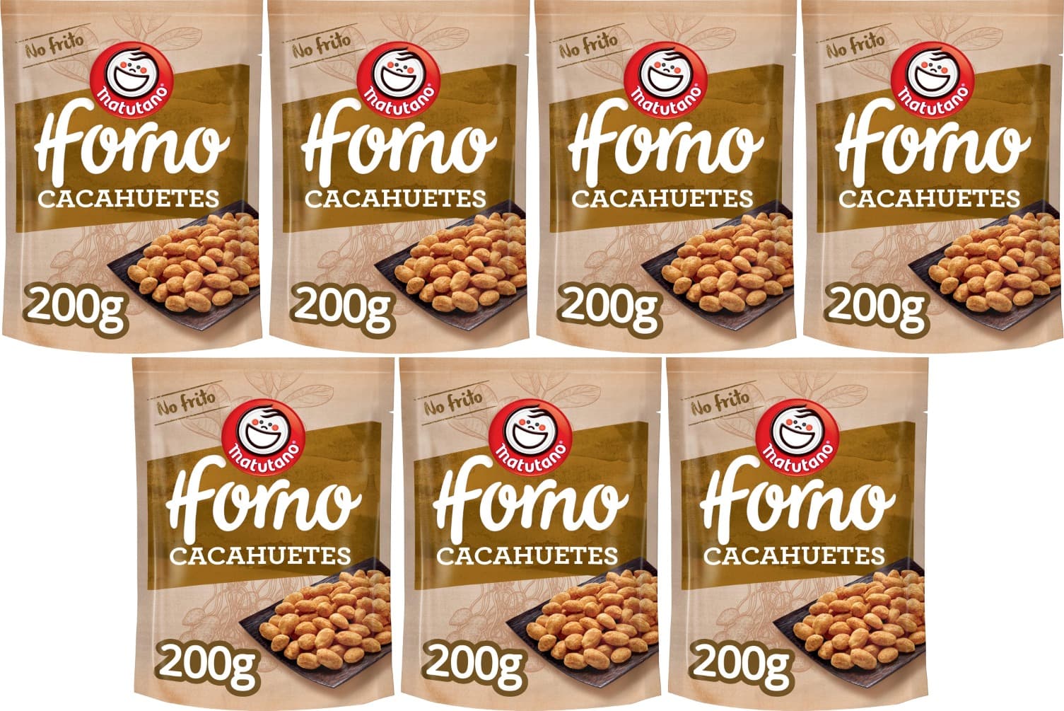 Matutano Amendoins torrados ao forno, 200g x 7