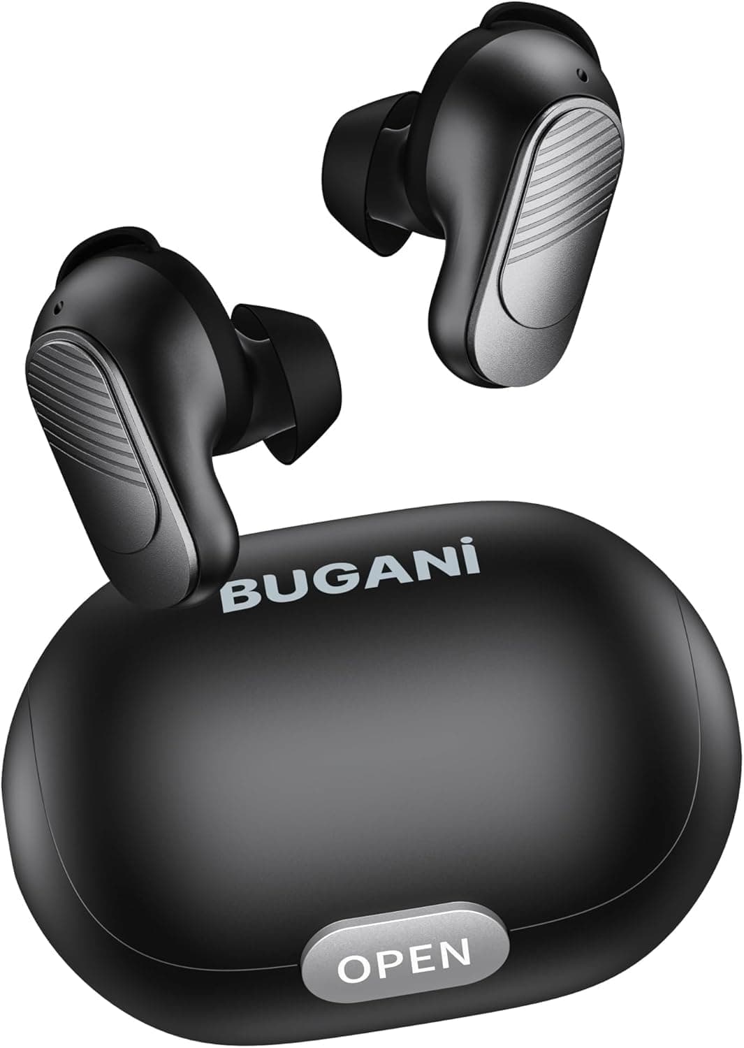 BUGANI Auricular sem fios Bluetooth 5.3, capacetes sem fios Bluetooth desportivos, auriculares cancelamento de ruído ativo, auriculares Running, IPX6 impermeável, 30H Headphones com carregamento