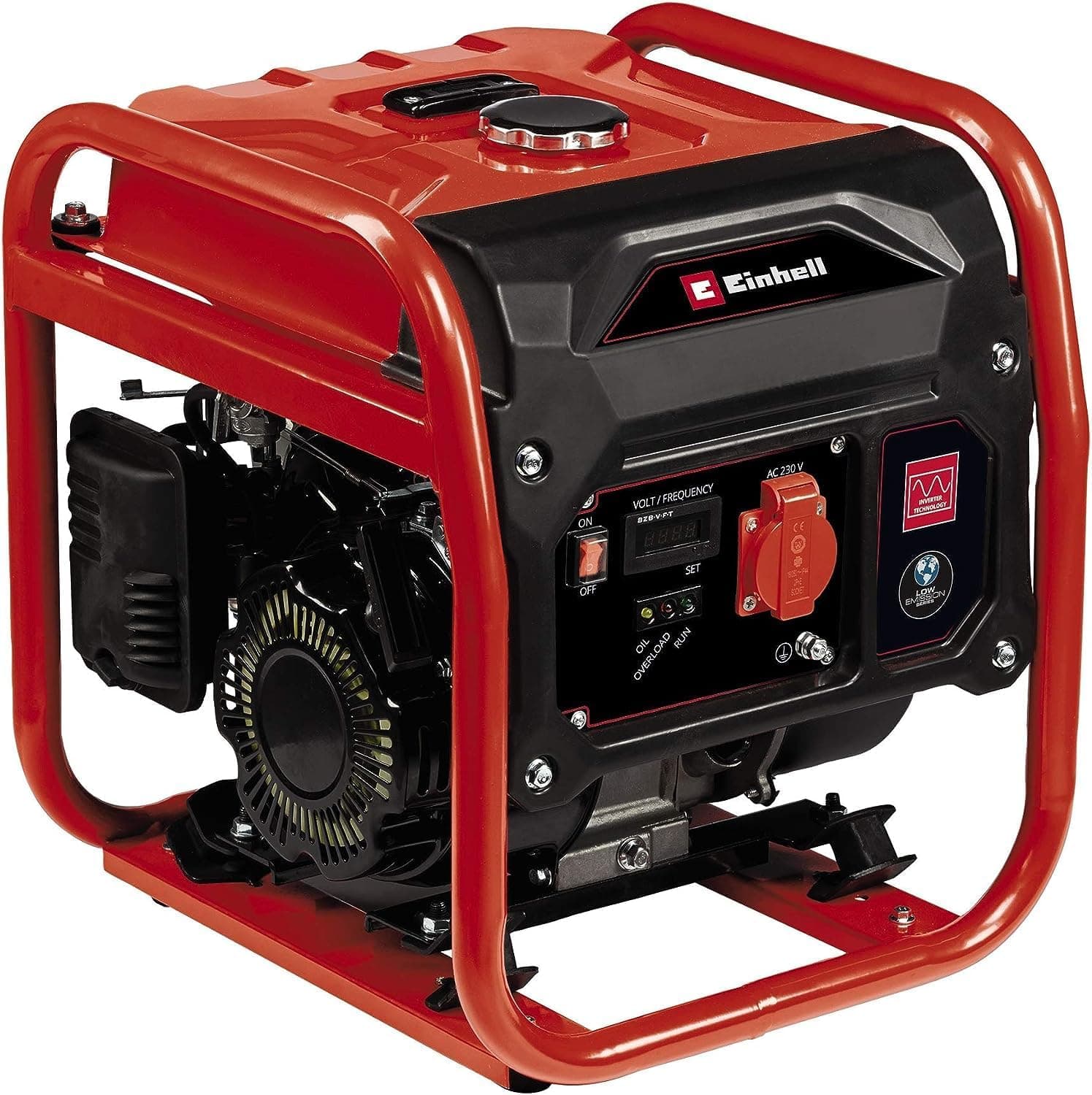 Einhell Gerador elétrico (gasolina) TC-IG 1100 (máx. 1100 W, depósito de 6,5 l, tomada de 230 V, nível de potência sonora 95 dB, armação, interruptor de sobrecargas, fusível de falta de óleo)