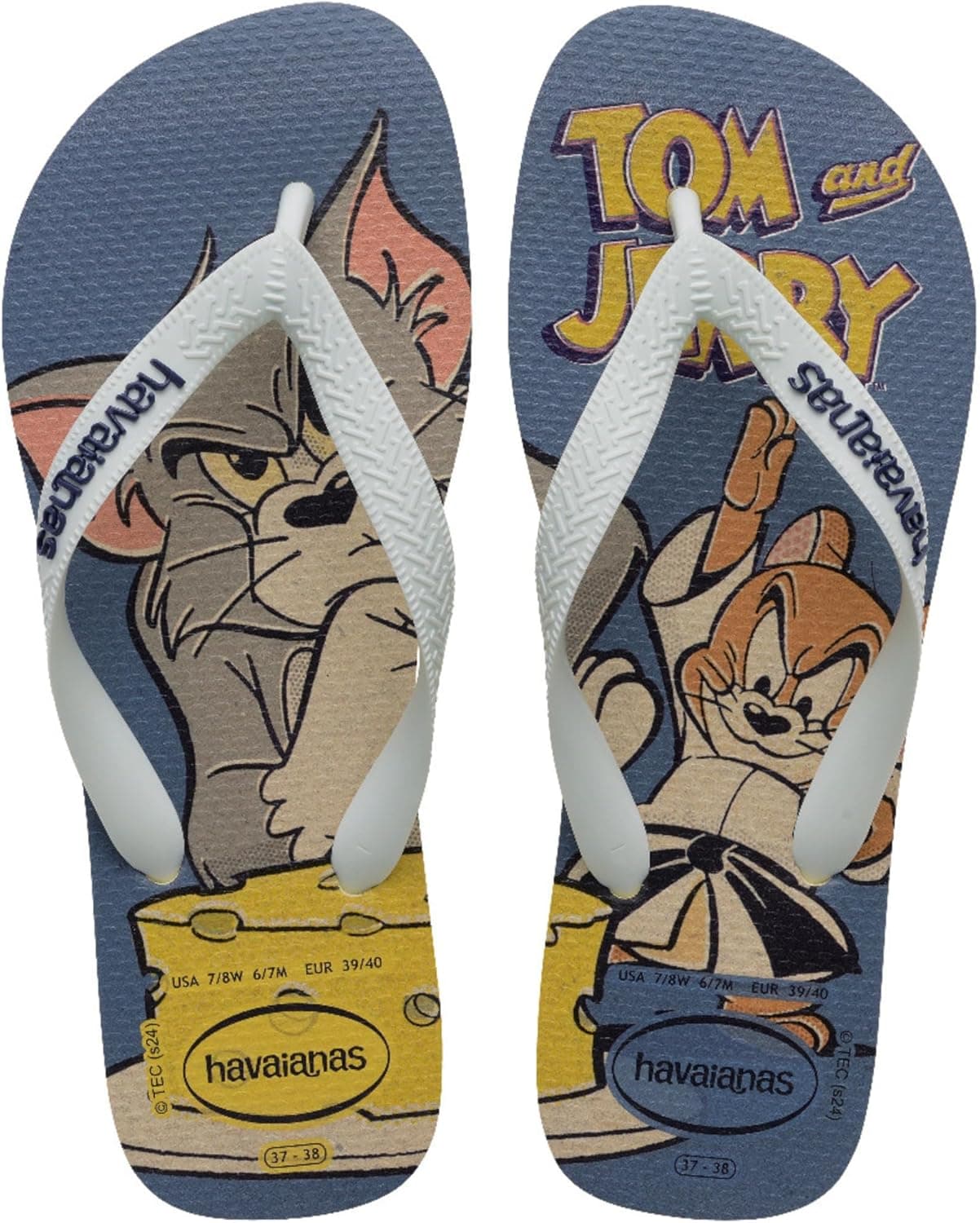 Havaianas - Top Warner Classics, Chinelos Confortáveis, Duráveis ​​e Leves, Sola com Personagem Warner Bros., Sola Antiderrapante, Adulto Unissexo