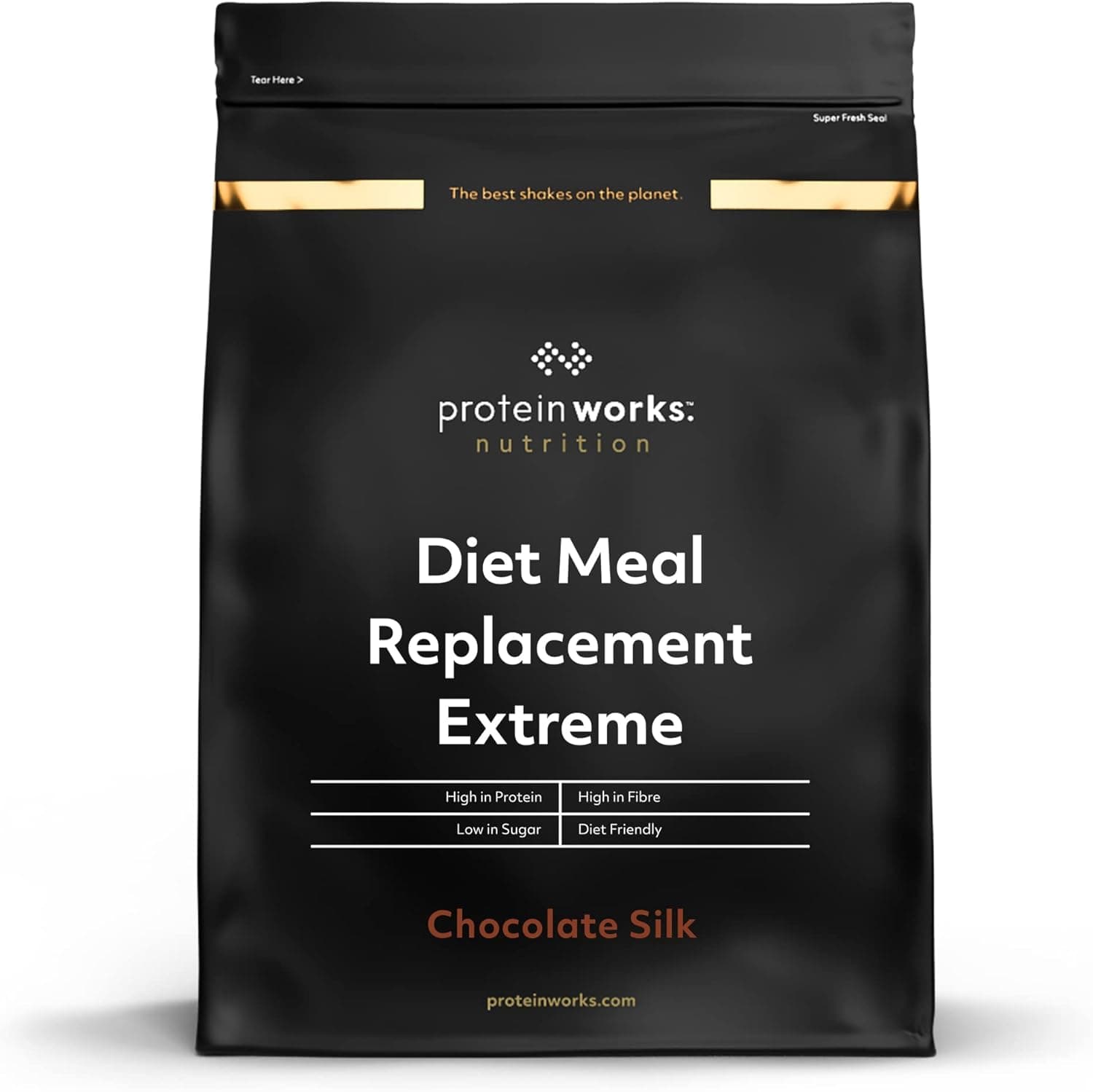 THE PROTEIN WORKS Extreme Meal Replacement | Substituto de refeição completo com vitaminas para reforço do sistema imunitário sabor chocolate suave 1 kg