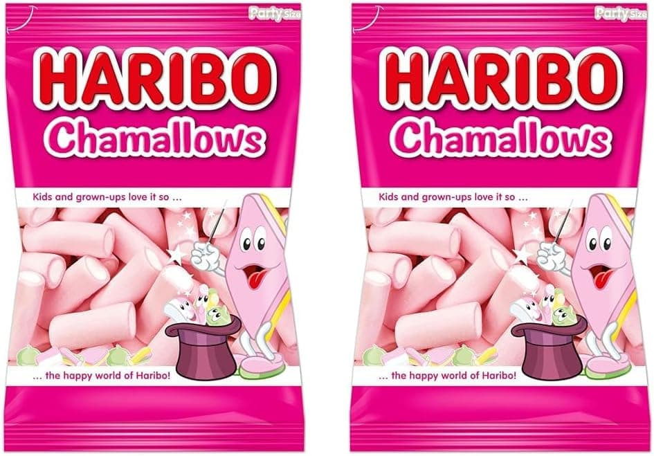 Haribo Chamallows Tubular - 125 peças (850 g) (embalagem de 2)