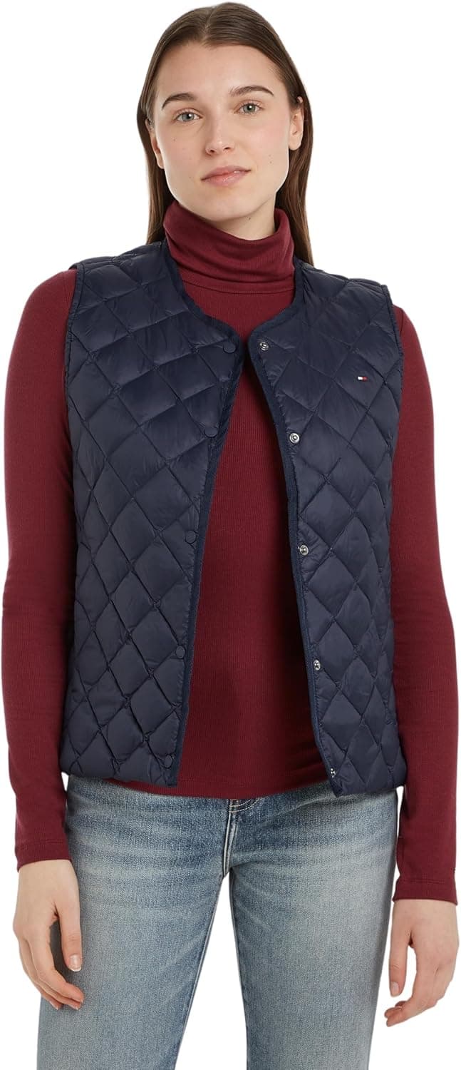 Tommy Hilfiger | Colete acolchoado sem gola para mulher