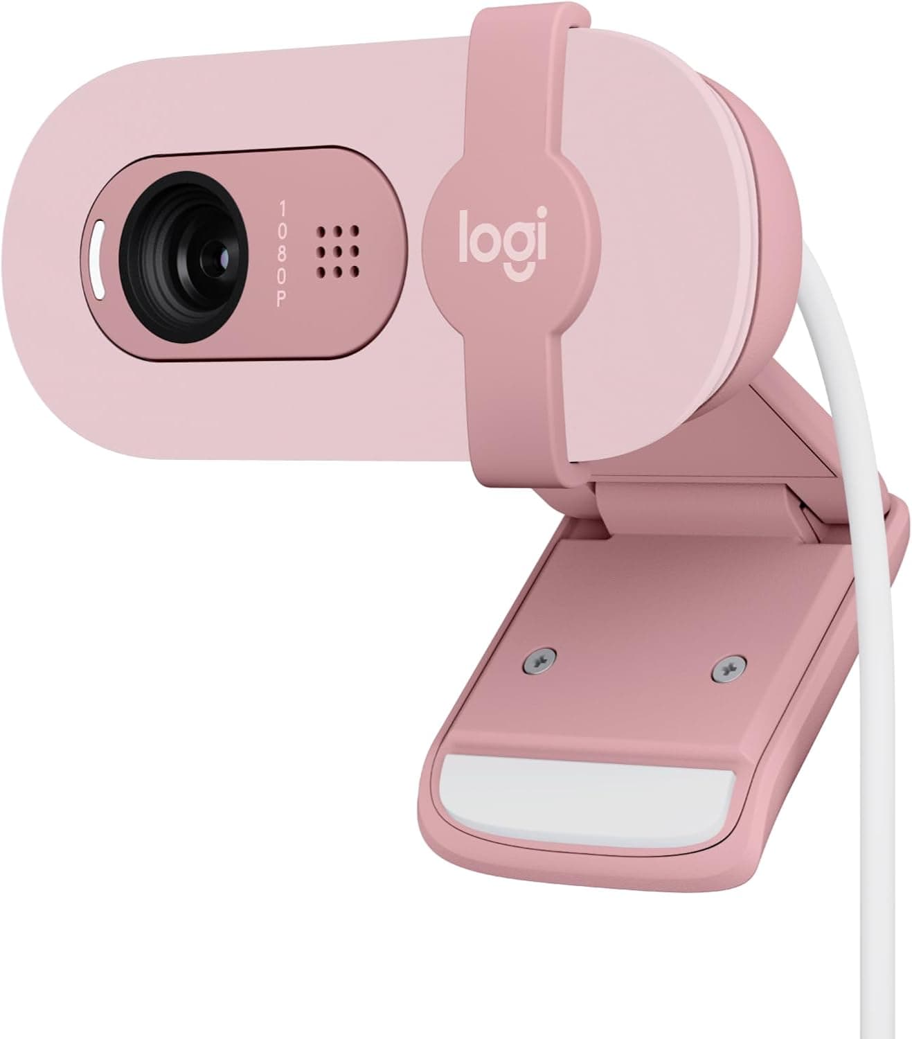 Logitech Brio 100, câmara web Full HD para reuniões e streaming, equilíbrio de iluminação automática, microfone integrado, tampa de privacidade, USB-A, Microsoft Teams, Google Meet, zoom e muito mais,