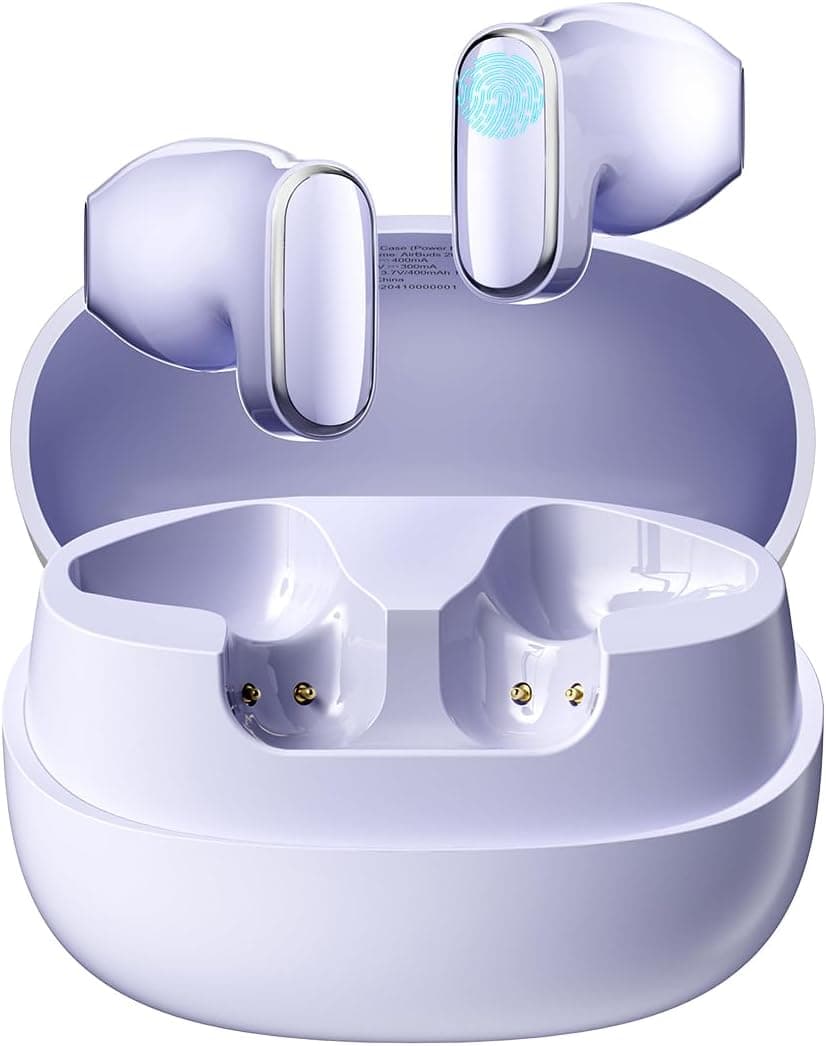 Blackview AirBuds 20 Auriculares sem fios Bluetooth 5.4 com cancelamento de ruído, IP7 impermeável, bateria de 40H, som com graves profundos, para corrida/ginásio, compatível com iPad/PC