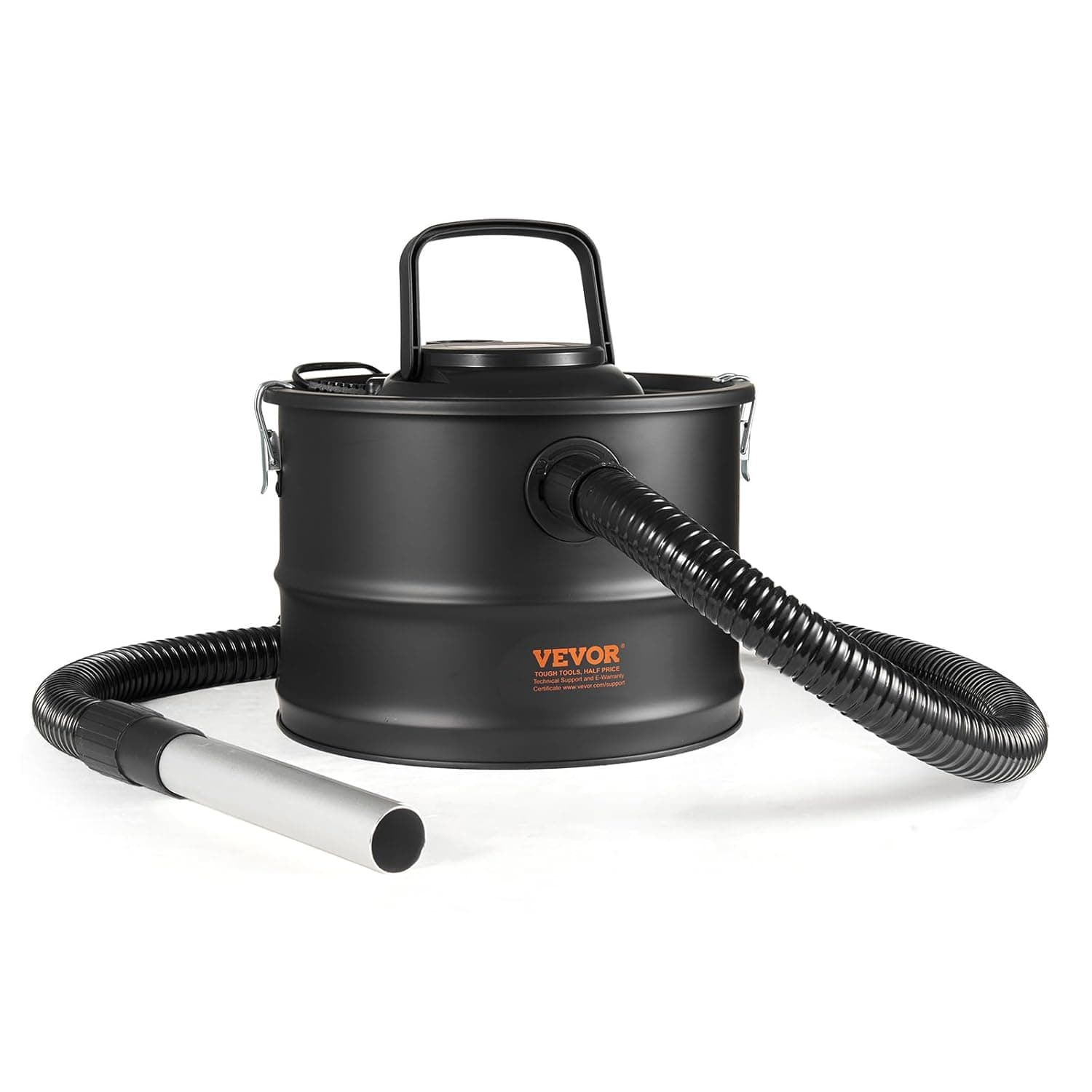 VEVOR Aspirador de cinzas, 15 l, potente sucção de 1200 W, com sucção reversa, cabo de alimentação de 3 m, 16 kPa de aspiração máxima, para lareiras, fogões de pellets, 320 x 315 x 25 x 25 0 mm