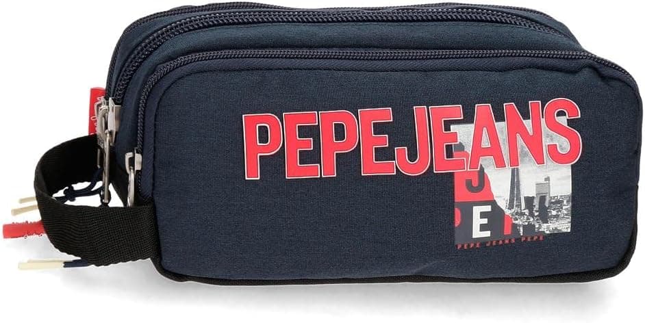 Pepe Jeans Dikran, azul, Estojo de 22 cm x 10 cm x 9 cm, feito de poliéster