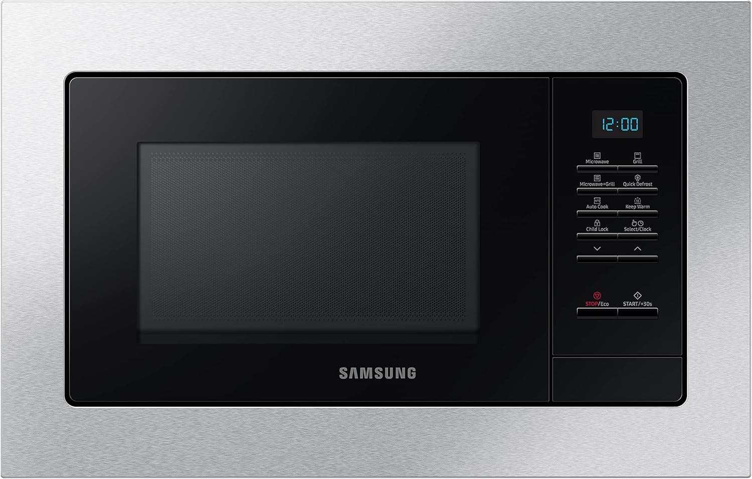 Samsung MG23A7013CT/EC Microondas de integração com brilho, 23 L, potência 800W. [Classe energética A]