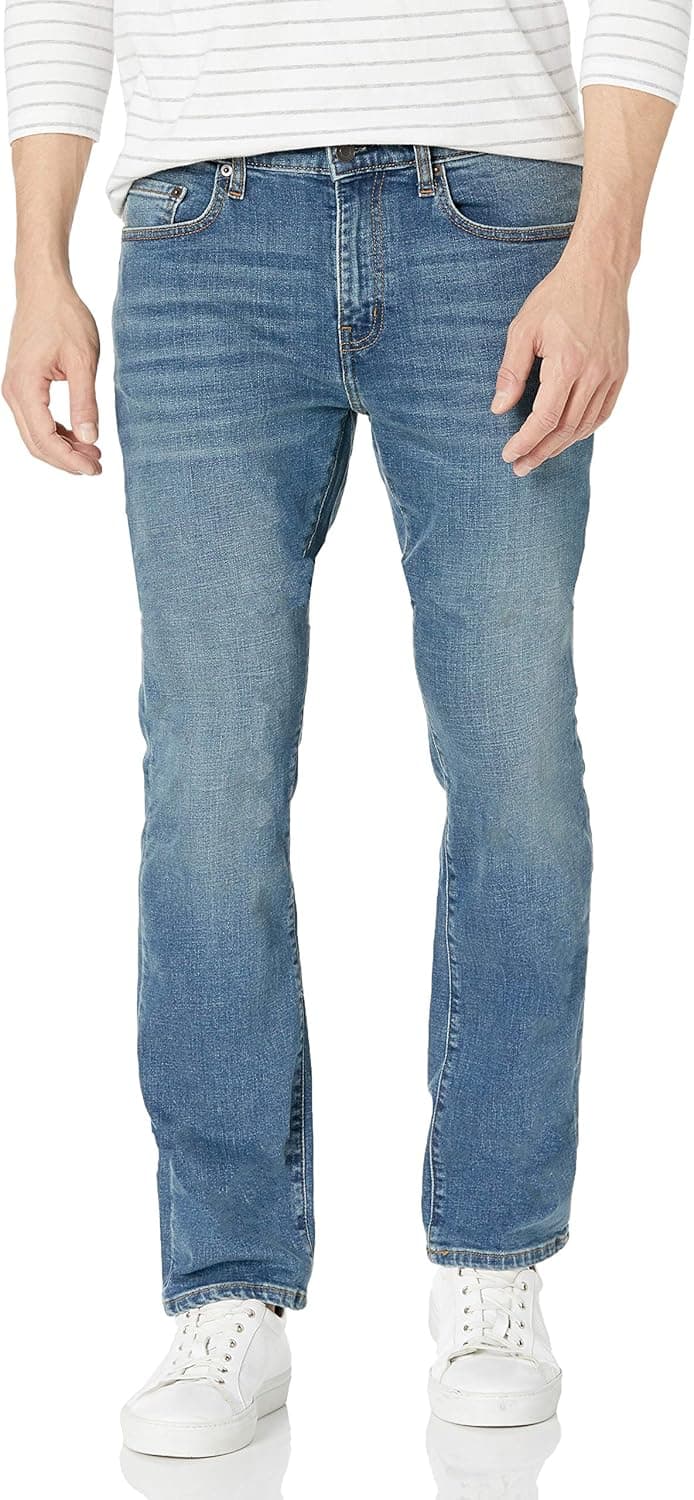 Amazon Essentials Calças de ganga com corte ajustado para homem