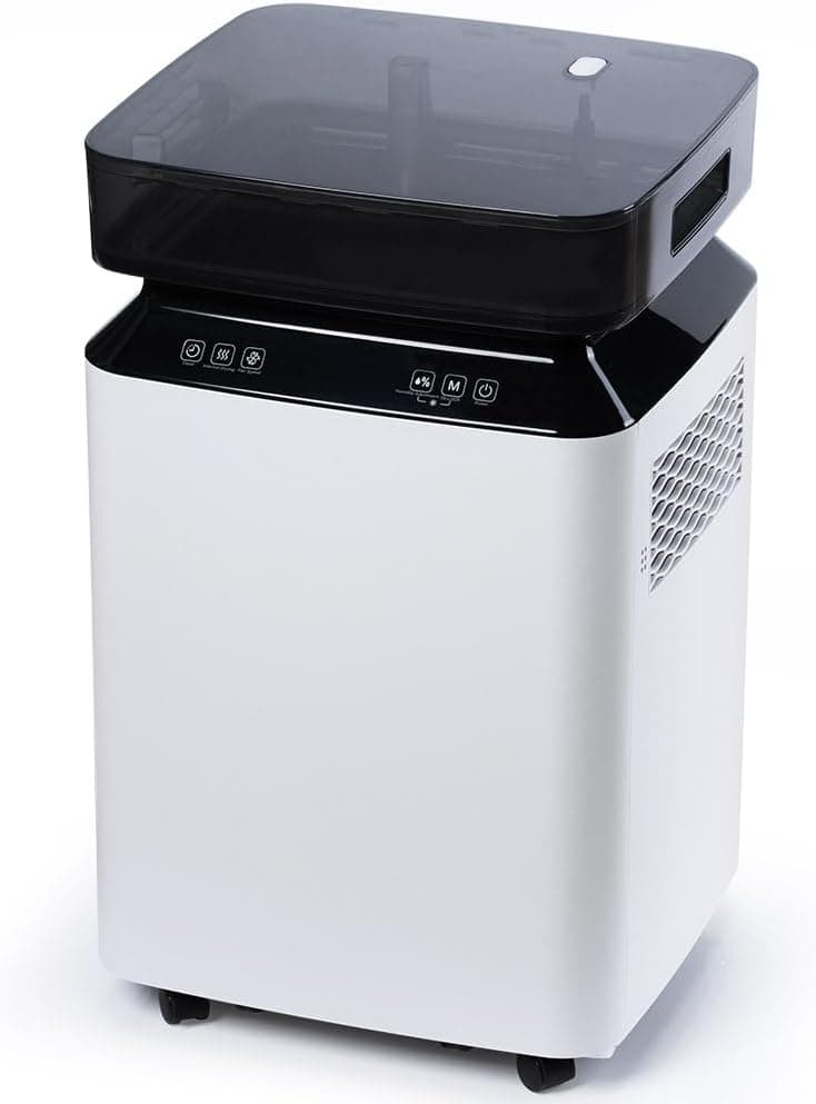 iOCHOW Deshumidificador compressor elétrico 50 l / dia: Grande desumidificador portátil inteligente com temporizador 24 Hr, bomba de água de drenagem, ecológico R290 para casa e escritório