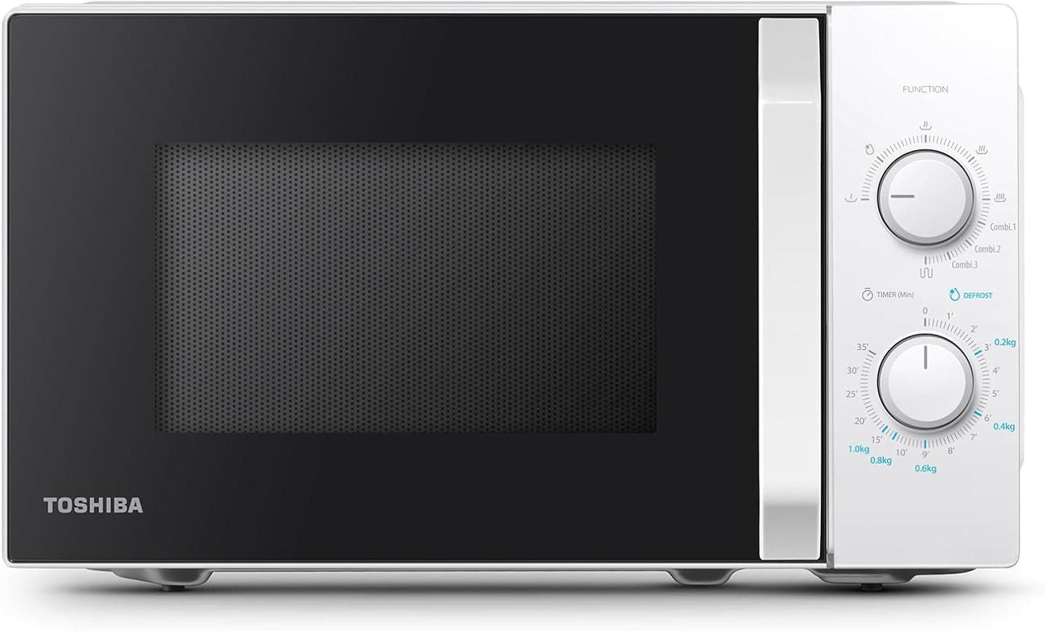 Toshiba MW2-MG20P | Micro-ondas 3 em 1 com grill 20 L e 5 níveis de potência em branco