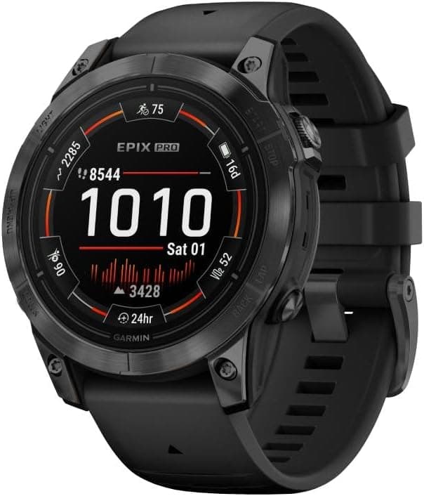 Garmin EPIX 2, 47mm, Relógio GPS multidesporto com ecrã táctil AMOLED, funções superiores, frequência cardíaca, mapas e música