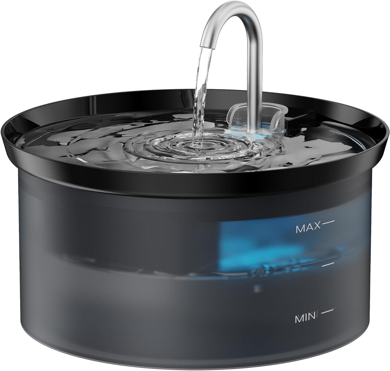 BMDSAE Fonte para gatos: Fonte de água para gatos animais de estimação com bomba de bebé gatos filtro de carbono ativado mantenha a água limpa, capacidade de 2,5 l, design de torneira