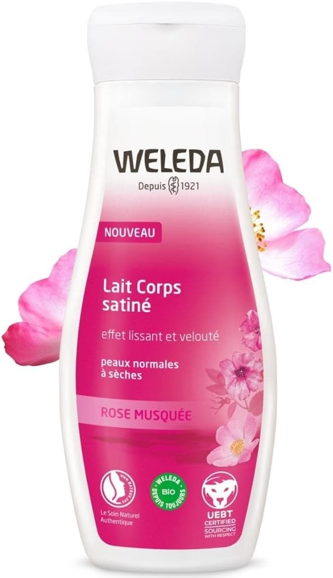 WELEDA Leite corporal suave rosa mosqueta, 200 ml