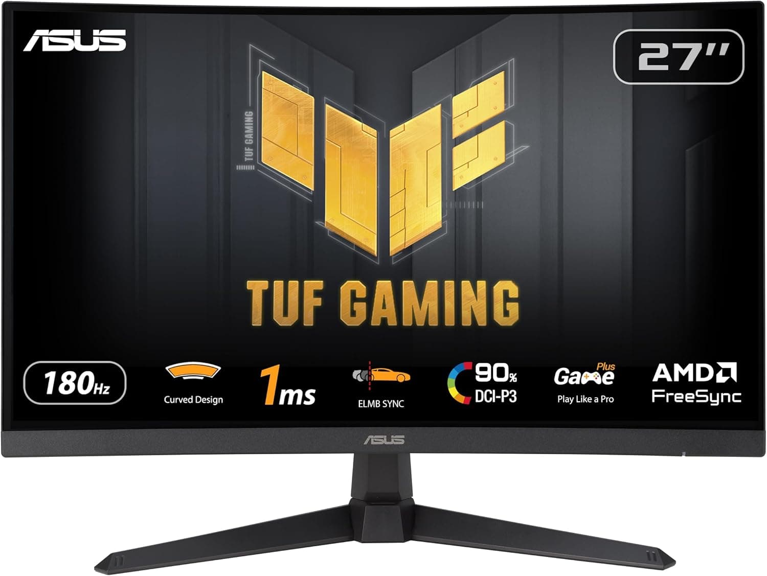 ASUS TUF Gaming VG27VQ3B | Monitor curvo gaming 27'' Full HD 180 Hz 1 ms com FreeSync e ELMB Sync
