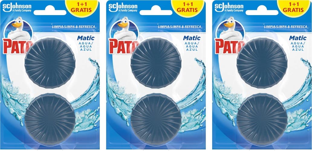 PATO Matic J317008 | Pastilhas para limpeza e frescura do autoclismo, 50 g x 6