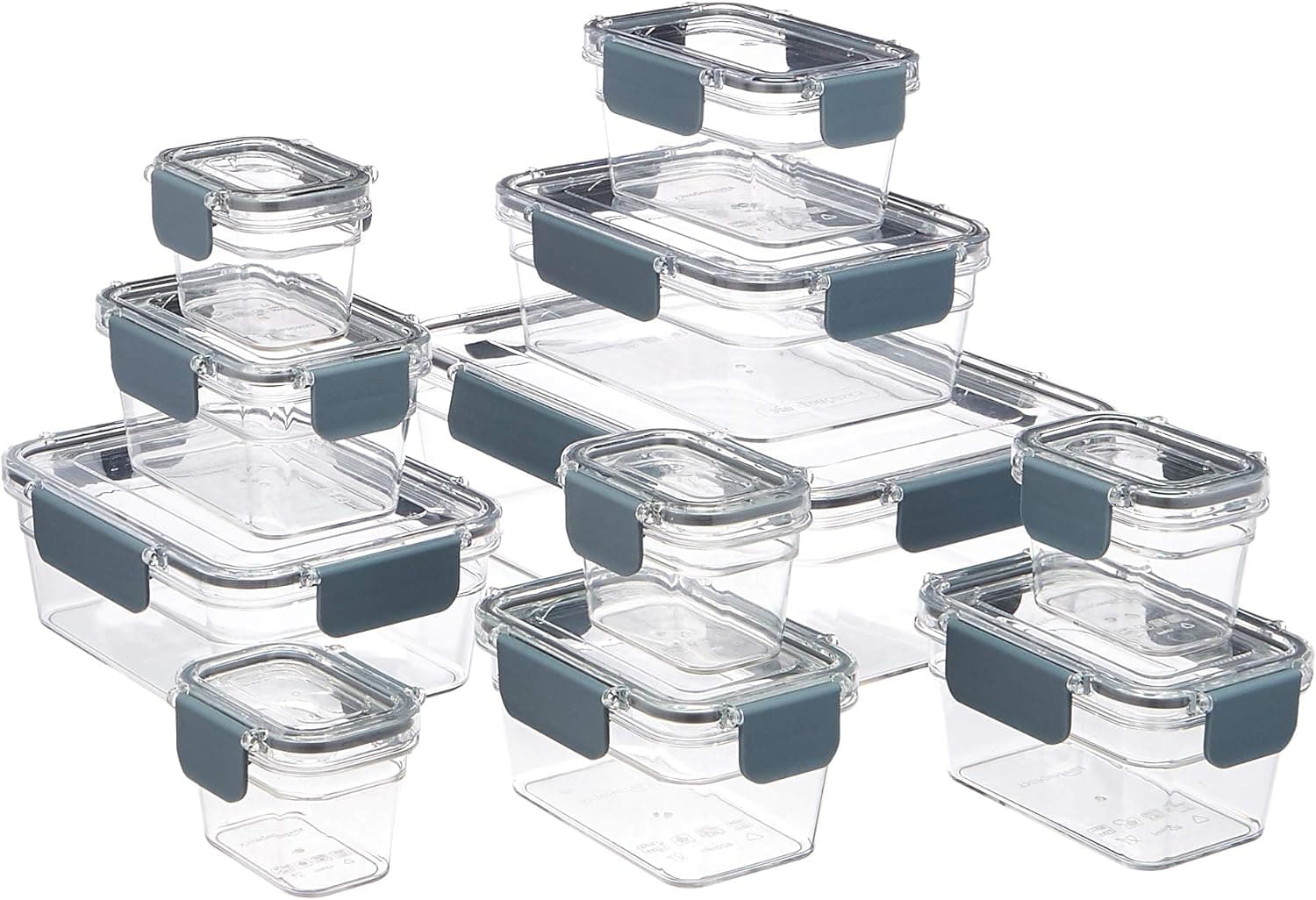 Amazon Basics Tritan | Conjunto de 22 caixas herméticas para conservação de alimentos