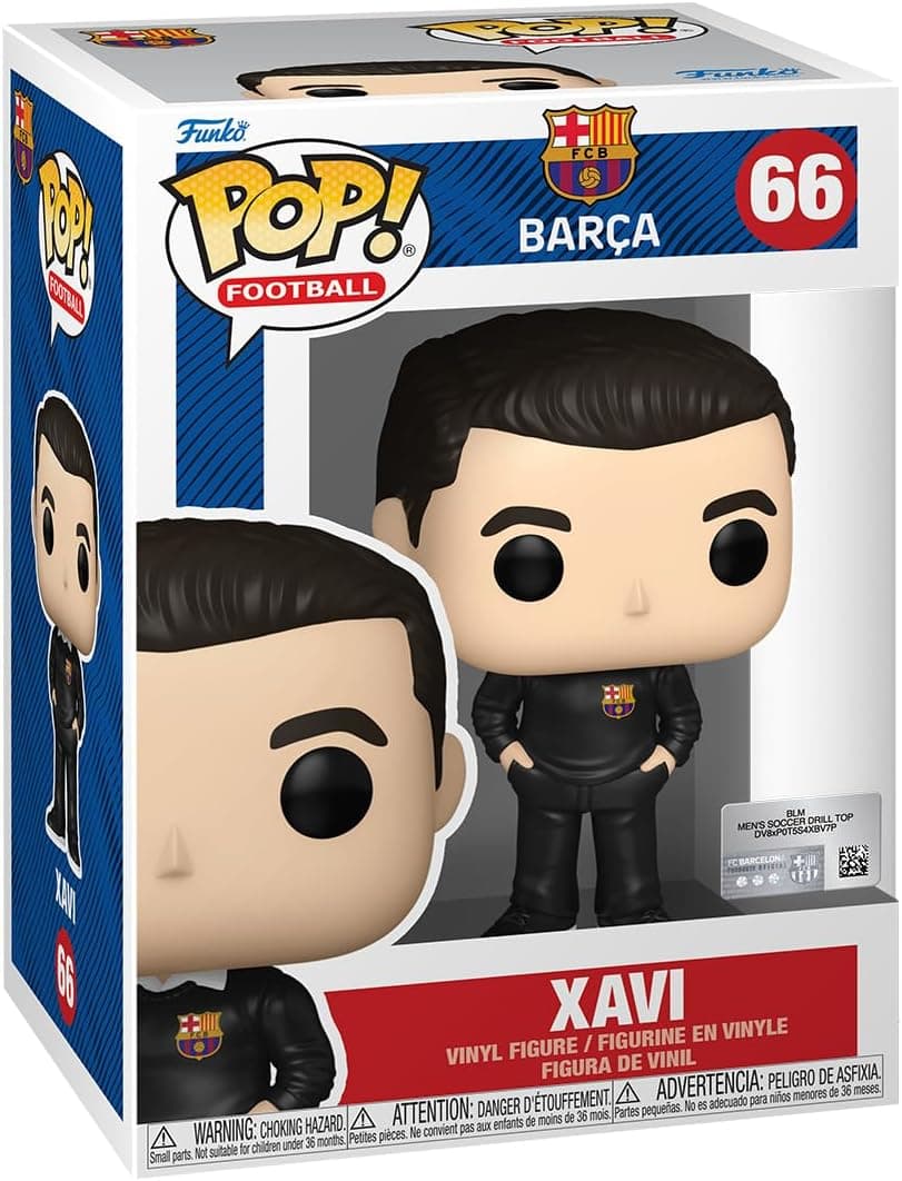 Funko Pop! Football: Barcelona - Xavi with CH - Barcelona FC - Figura de vinil colecionável - ideia de presente - Mercadoria oficial - Brinquedos para crianças e adultos - Sports Fans