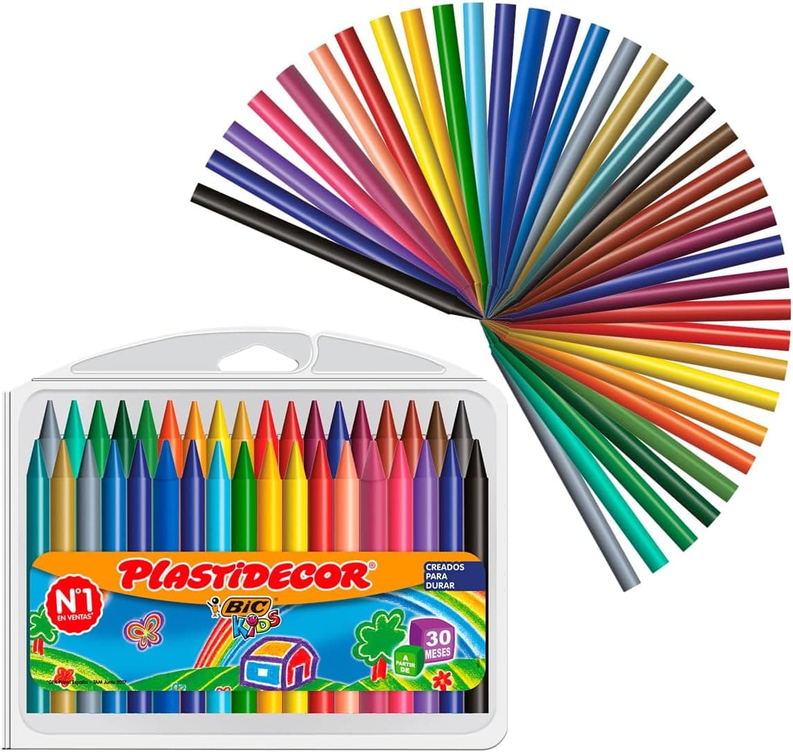 BIC Plastidecor, Lápis de cera de cor, conjunto de 12 unidades