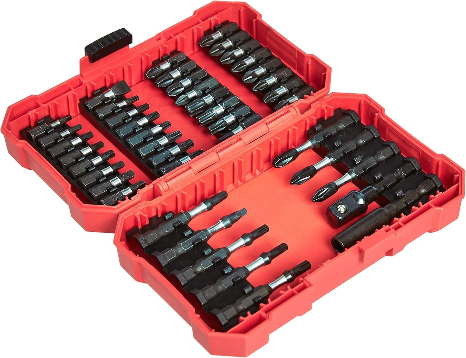 Amazon Basics Conjunto de bits pequeno de 42 peças para berbequim de percussão - Phillips, com ranhuras e Torx
