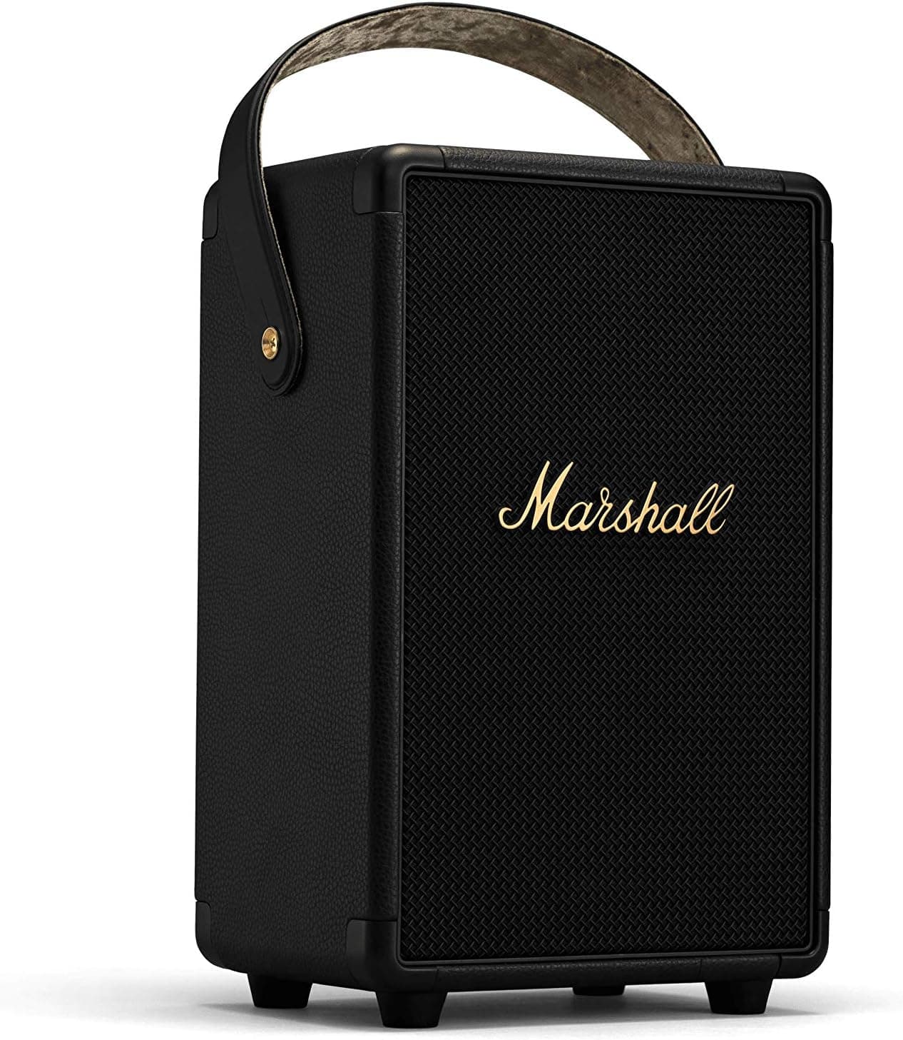 Marshall Tufton Altifalante portátil para festas com Bluetooth para exteriores, resistente à água IPX2, preto e latão