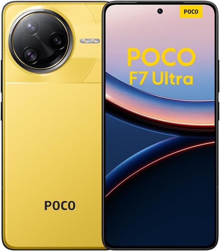 Xiaomi POCO F7 Ultra Smartphone de 12 + 256 GB, câmara tripla de 50 MP com OIS, ecrã de 6,67" 2K Flow AMOLED 120 Hz, Snapdragon 8 Elite, Hypercharge 120W, amarelo