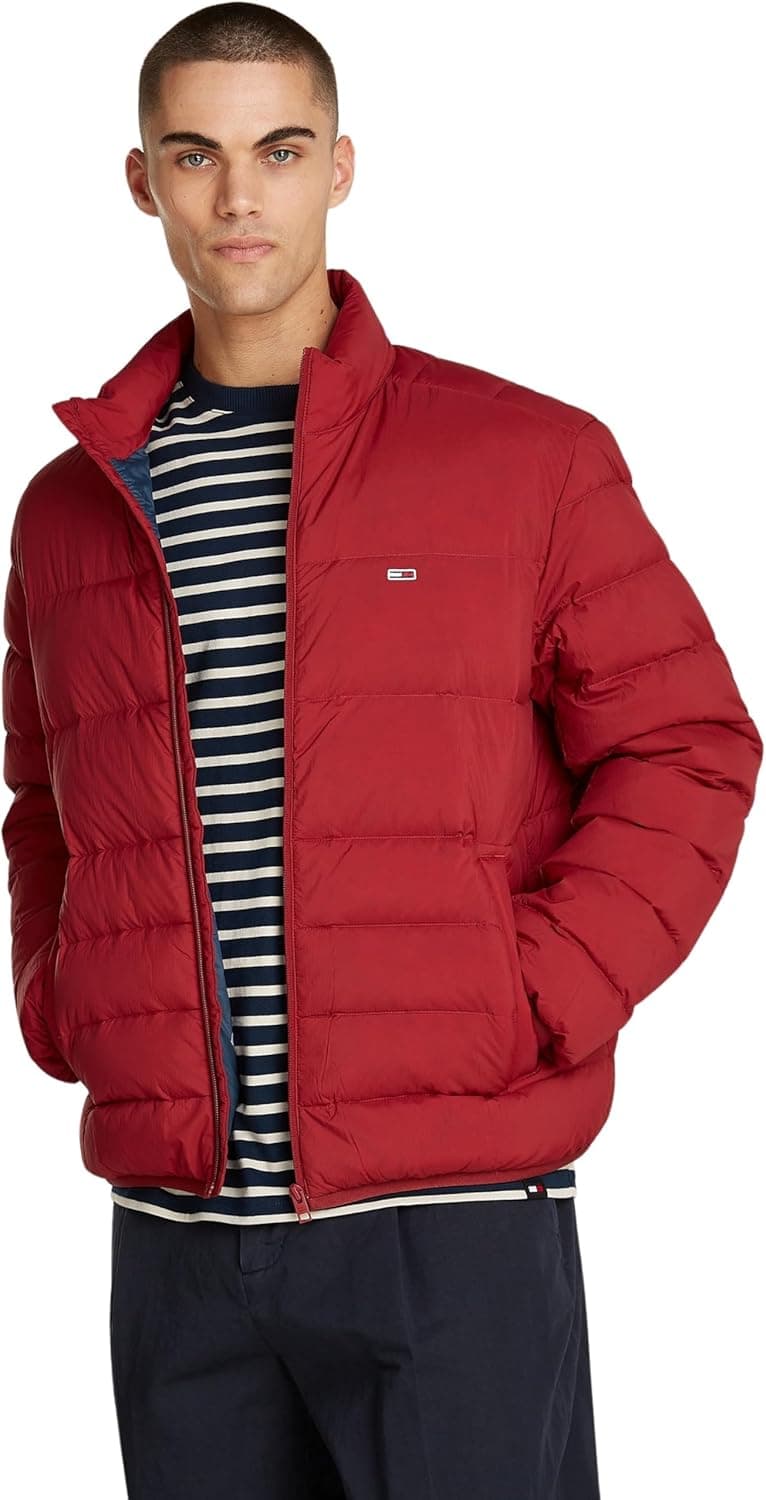 Tommy Jeans Casaco acolchoado para homem packable Down Jacket com fecho de correr