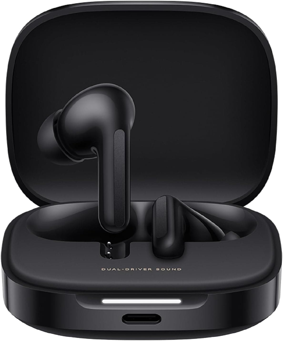 Xiaomi Redmi Buds 6 Black Bateria de 42 horas, som Hi-Fi com drivers duplos, 49 dB ANC, 4 modos de equalização, redução de ruído AI, carregamento rápido, Bluetooth 5.4, suporte Google Fast Pair