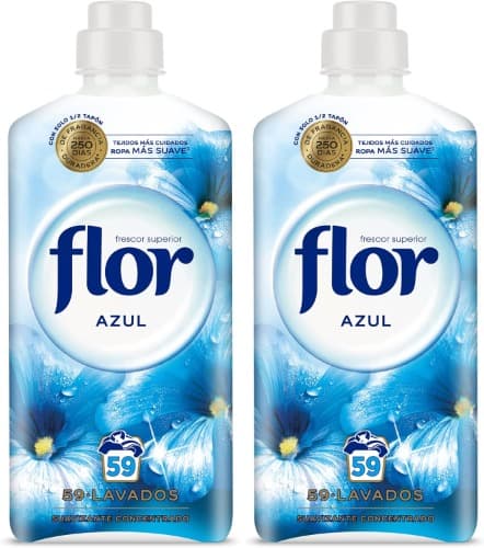 Flor - Suavizante para roupas concentradas, aroma azul - 59 doses