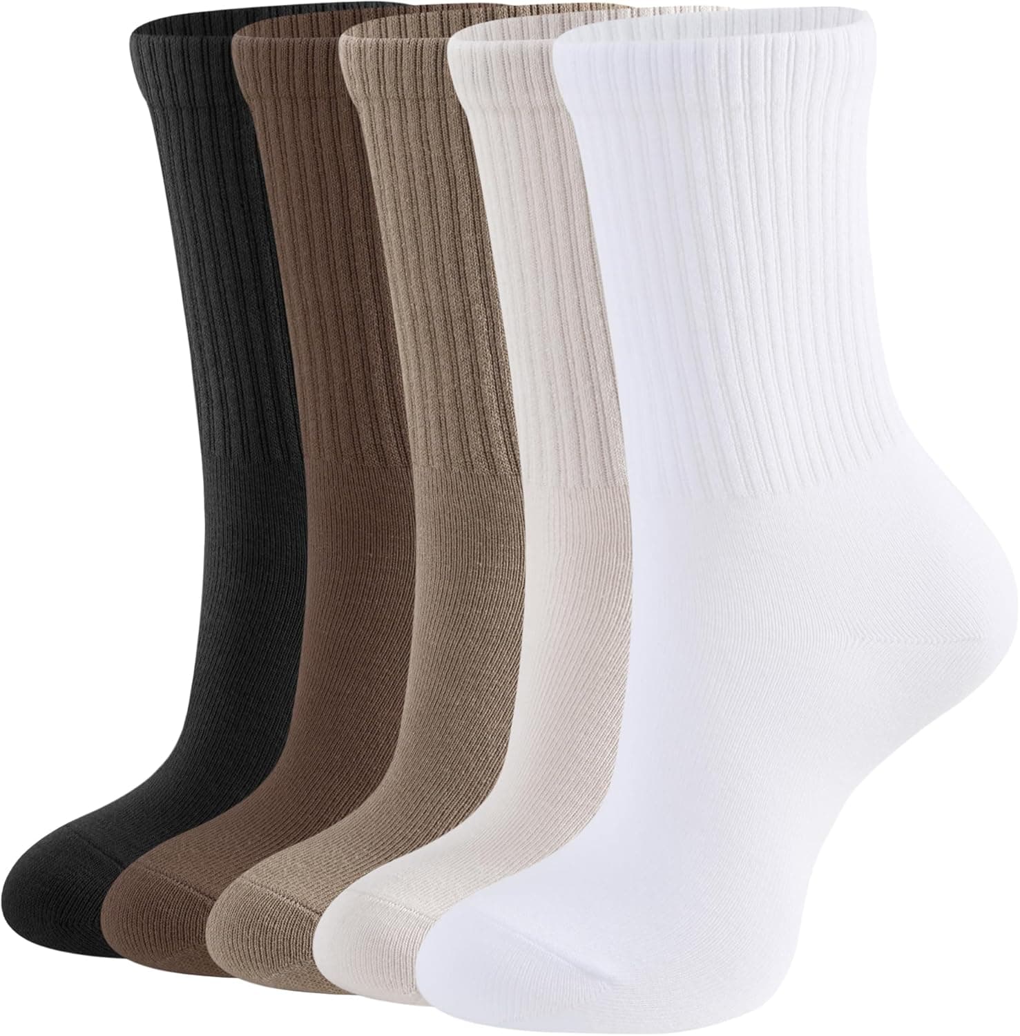Closemate meias desportivas para mulher, pack de 5 pares