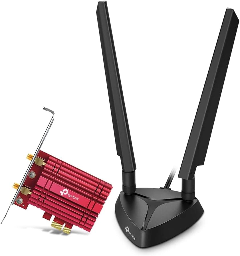 TP-Link Archer TXE75E - Placa de rede PCLe, adaptador Wi-Fi 6E AXE5400, Tri-Banda, Bluetooth 5.2 PCIe, antena multidirecionais, compatível com Windows 11/10
