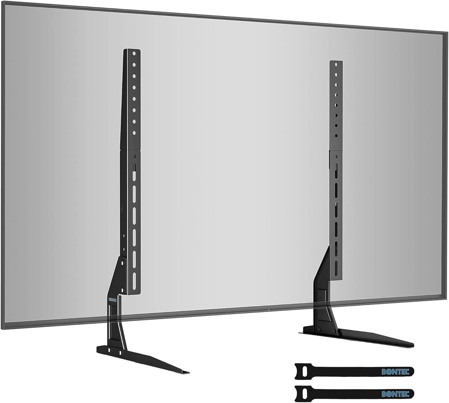 BONTEC Suporte para TV de pé universal ajustável de 3 níveis para ecrãs LCD LED OLED de 22" - 65", suporte de pé para TV com capacidade de até 50 kg, máximo VESA 800 x 400 mm