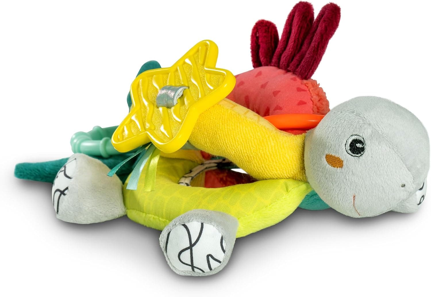 Fehn Tartaruga de atividades brinquedo para bebés, multicolorido