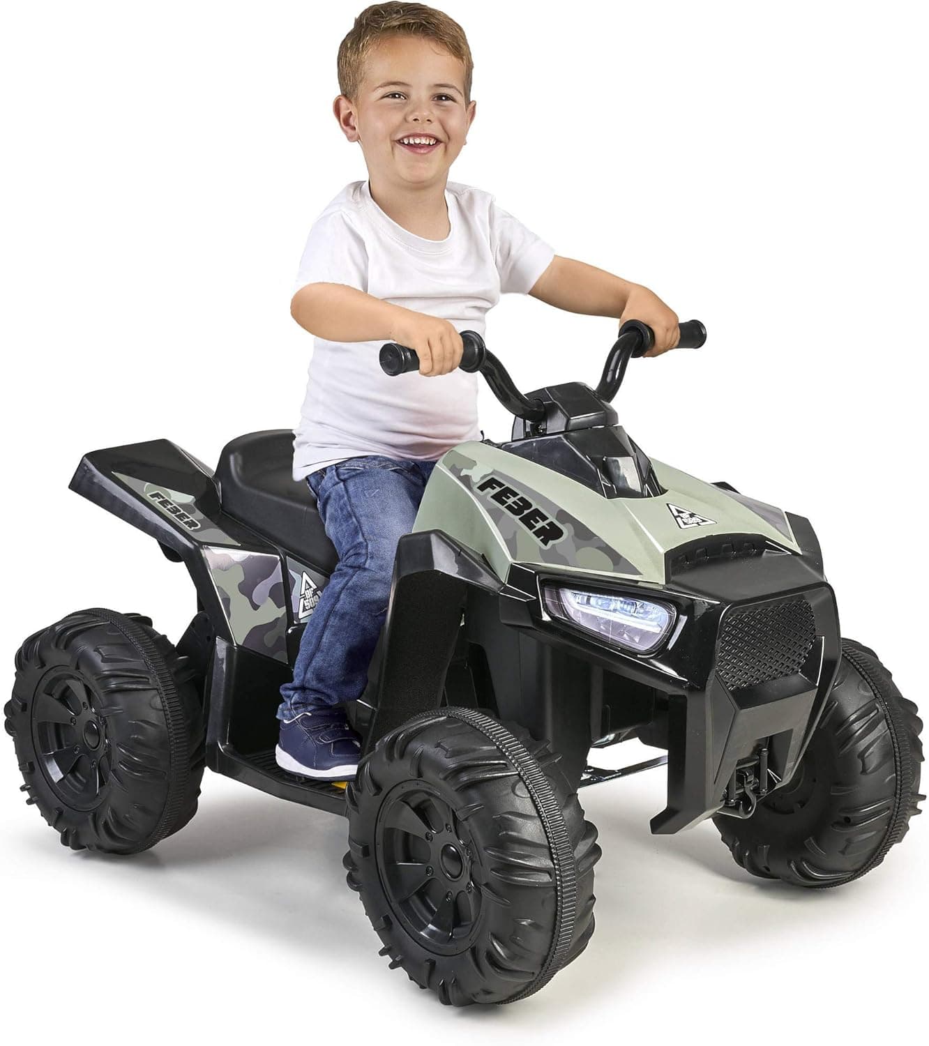 FEBER - Quad Boxer, veículo elétrico a bateria, 12 V, verde (famosa 800012541), versão prévia