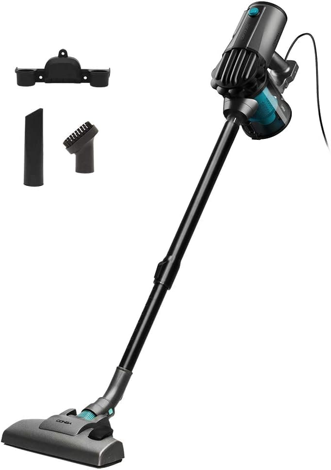 Cecotec Conga ThunderBrush Aspirador vertical de mão 360º, 2 em 1, vassoura e aspirador de mão, tecnologia ciclónica, filtro HEPA, raio de ação de 6 metros, classe A+, baixo consumo, 600 W