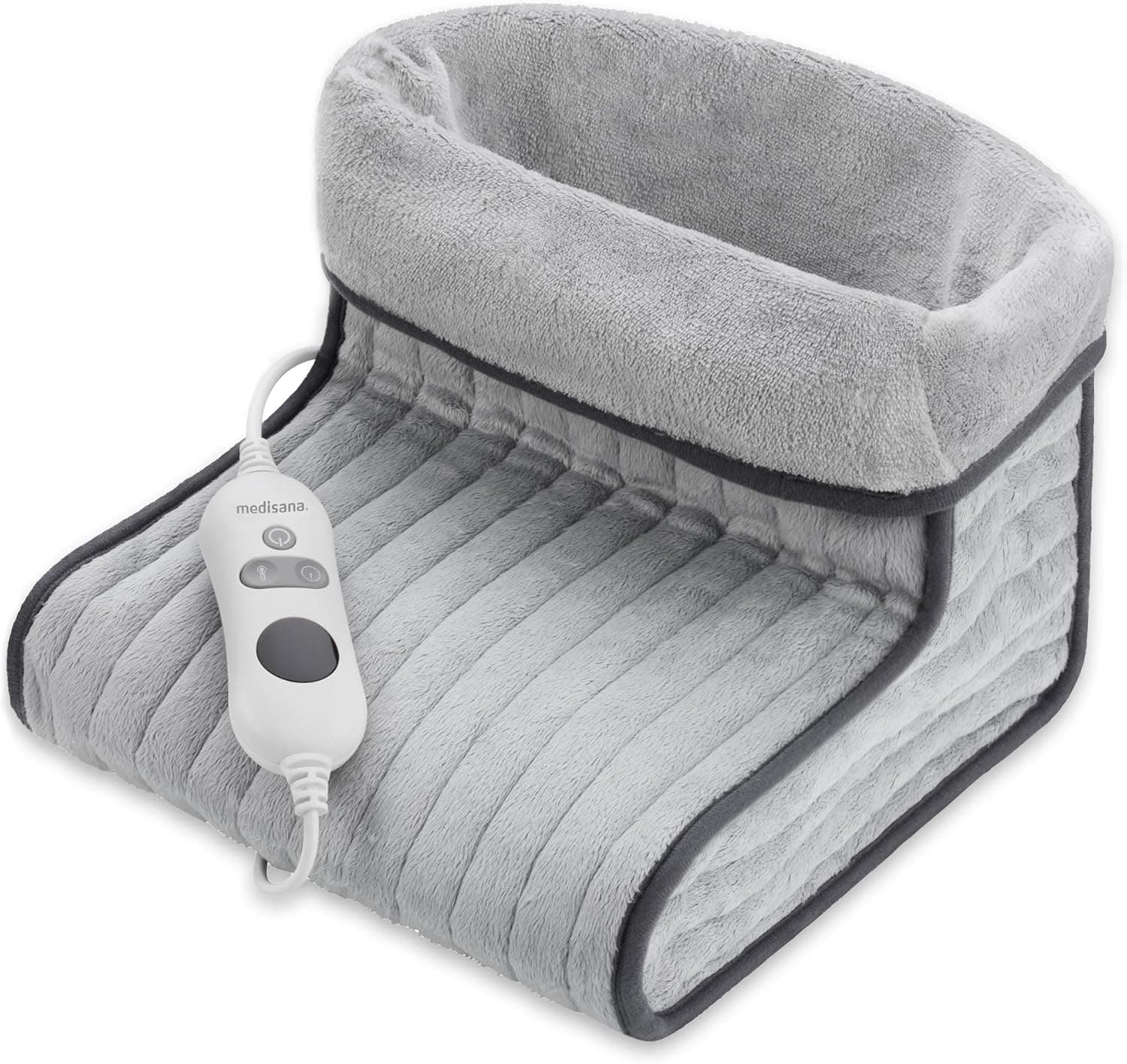medisana FWS Aquecedor de pés, cobertor aquecedor para os pés, forro interior macio e lavável, desconexão automática, proteção contra superaquecimento, até aos tamanhos dos calçados 46