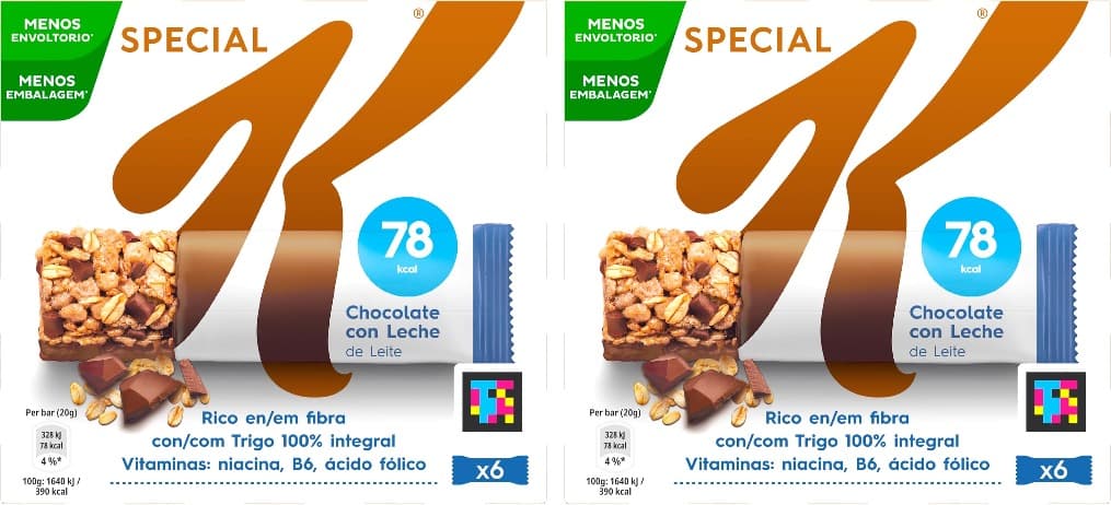 Kellogg's Special K barras de chocolate com leite pack 6 x 20 g x2