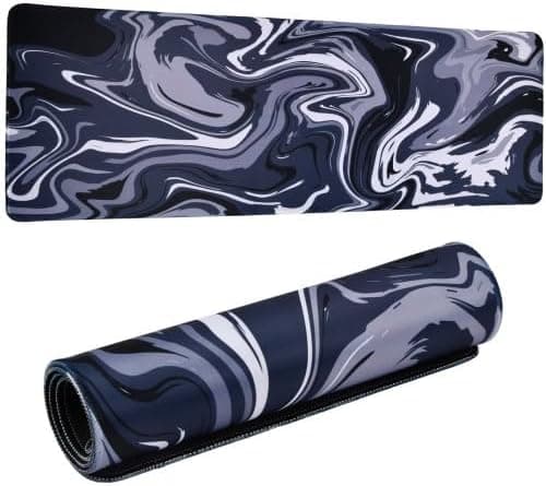 Tapete de rato Gaming grande 800 x 300 mm, tapete de rato com superfície macia e base de borracha antiderrapante, tapete de mesa, tapete de rato para jogos, acessórios de escritório