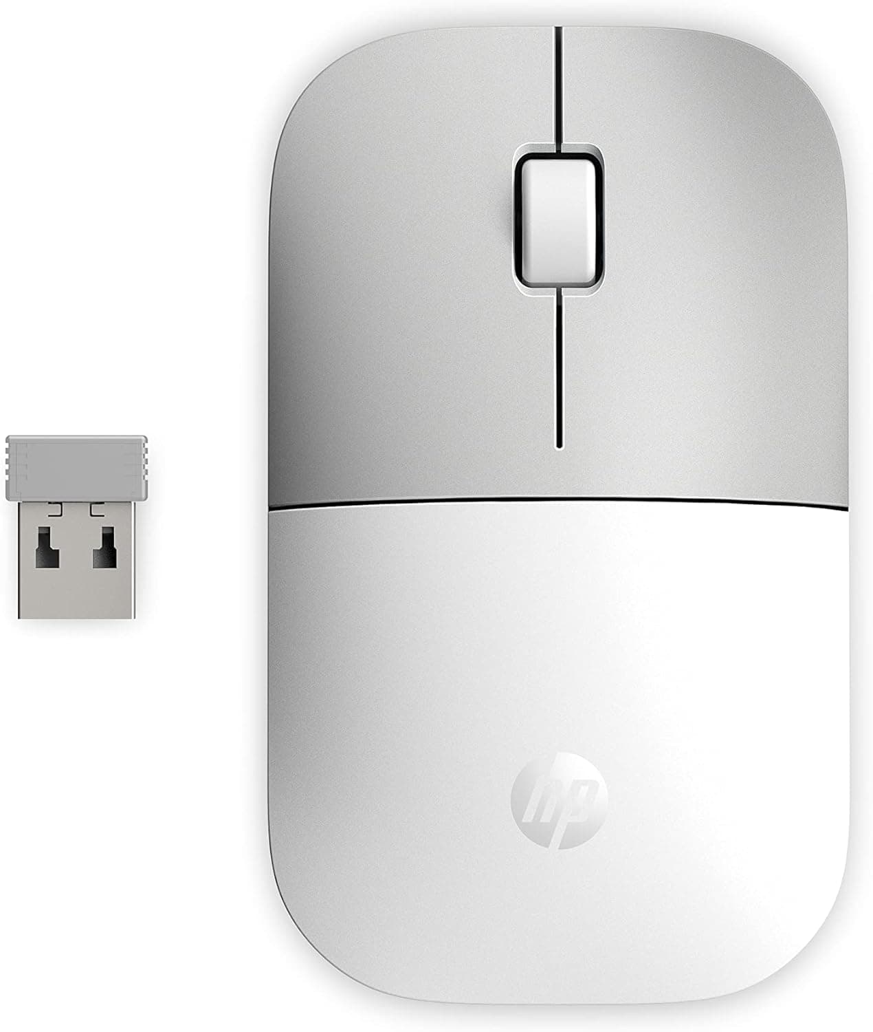HP Z3700 - Rato sem fios (1200 PPP, 3 botões e roda de rolagem, bateria de 16 meses de duração, tecnologia LED, USB e Windows 7, 8, 10, Mac OS 10.3 ou posterior e Chrome), branco cerâmico