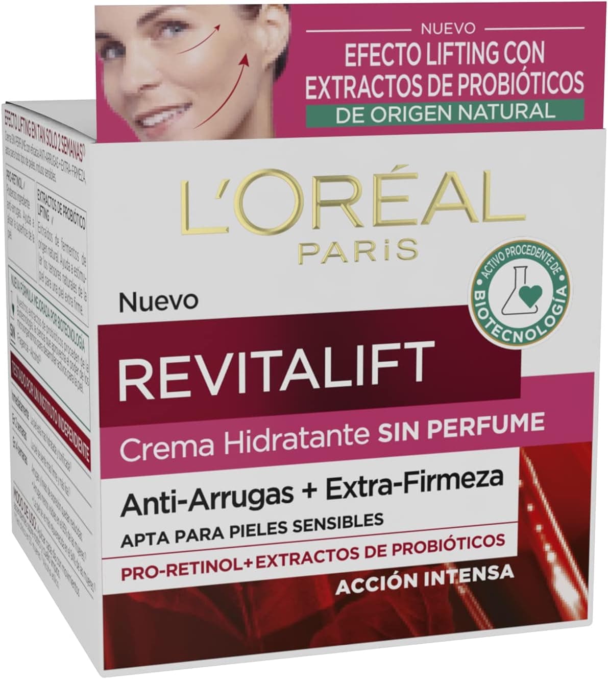L'Oreal Paris Dermo Expertise Revitalift Creme hidratante sem perfume anti-rugas extra firmeza, 50 ml