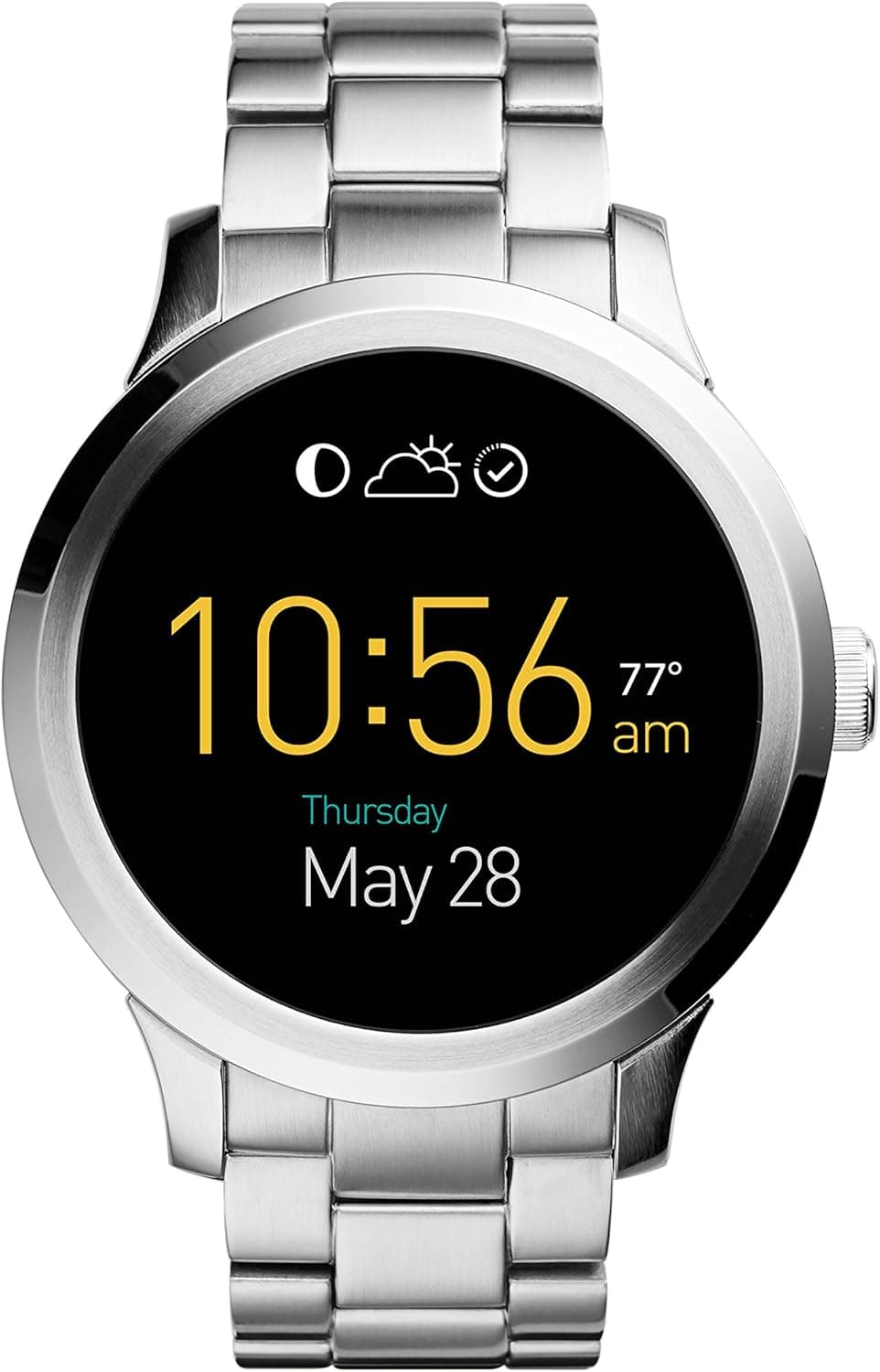 Fossil Relógio analógico digital para homem correia em aço inoxidável FTW20003, pulseira