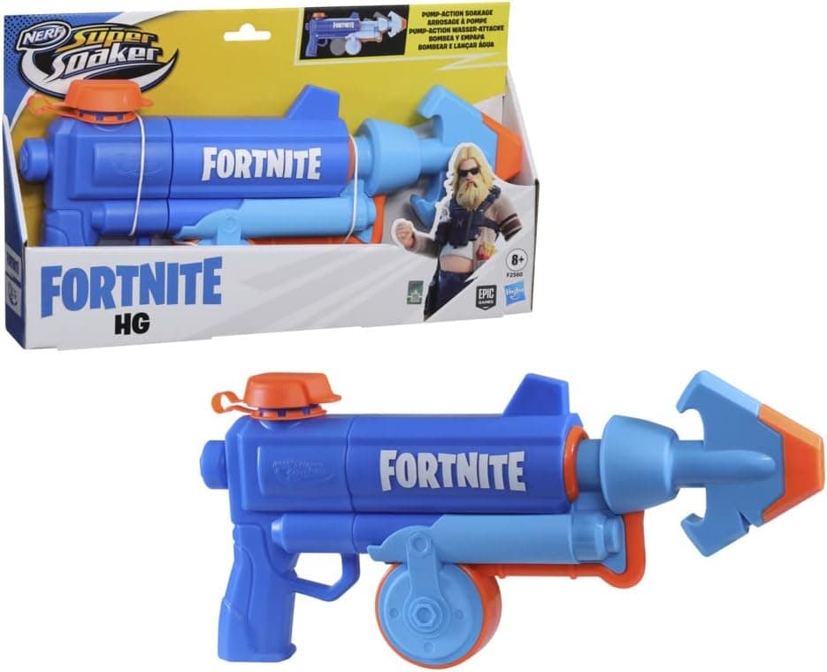 Nerf Super Soaker Fortnite HG Lançador de água de brinquedo de enchimento rápido