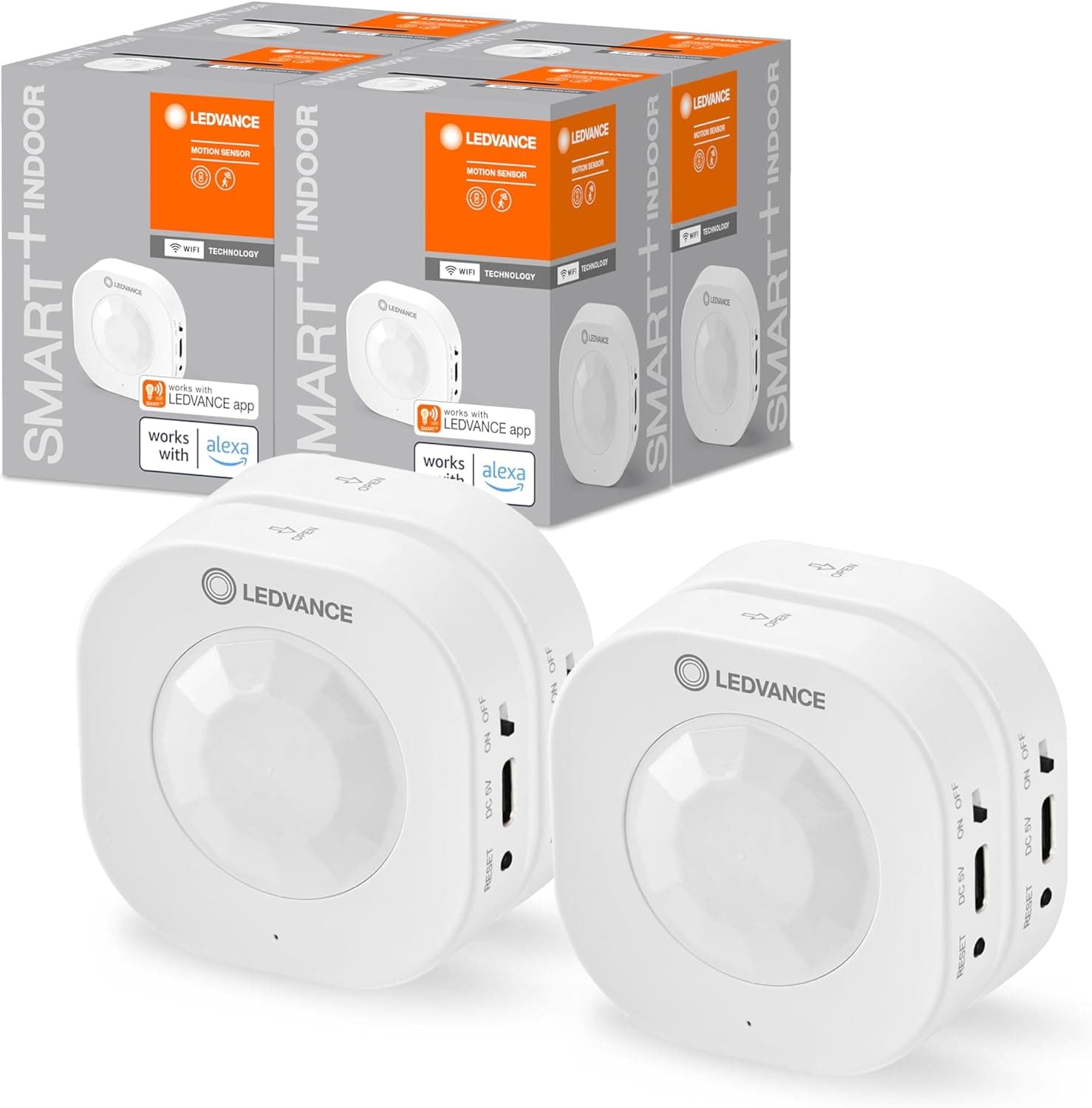 LEDVANCE SMART+ Sensor com tecnologia WiFi, detector de movimento inteligente sem fio, ativa dispositivos e cenas inteligentes, pacote de 4