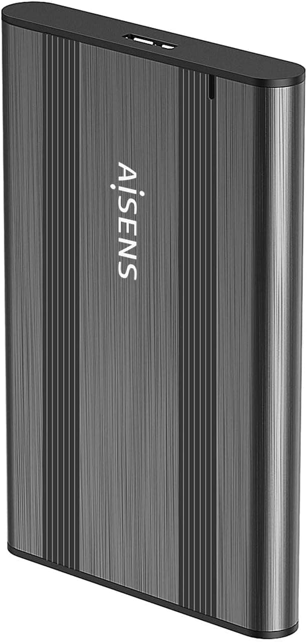 AISENS Caixa externa 2,5? 9,5 mm SATA para USB 3.0/USB3.1 Gen1, cinzento