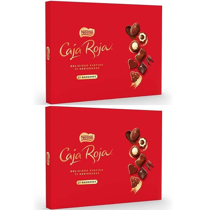 NESTLÉ Caja Roja Bombons de Chocolate, 198g x 2