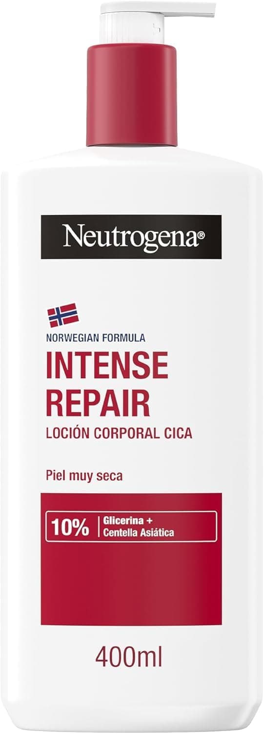 Neutrogena Fórmula Noruega loção corporal CICA reparação intensa para pele seca (400 ml), creme hidratante corporal reparador com centelha asiática